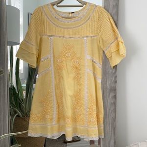 Free People embroidered dress size small